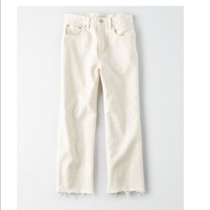 white crop jean